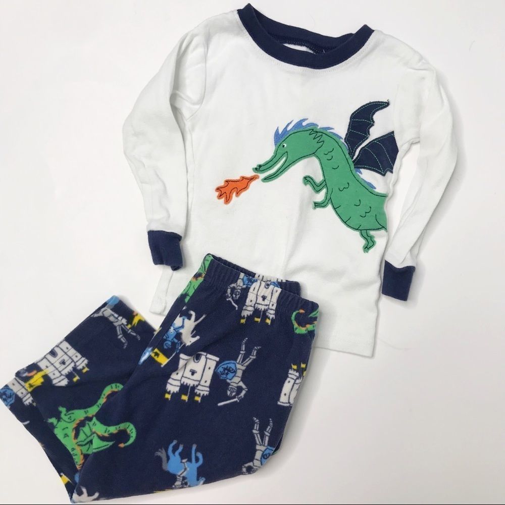 Carter’s Boys Fleece PJ’s Set Dragon 18 Months